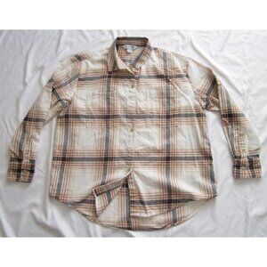 Women's Old Navy The Boyfriend Plaid Button Long Sleeve Shirt Sz M (WB401)